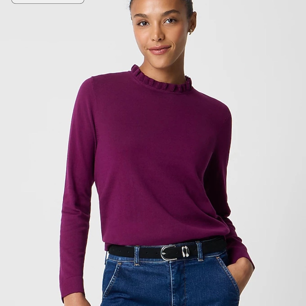 J. Crew Factory Women's Ruffle Neck Sweater